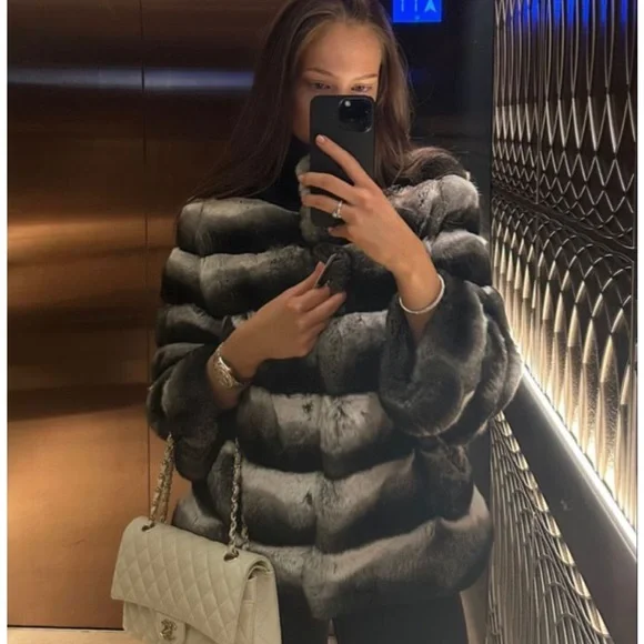 100% real chinchilla jacket - Picture 8 of 8